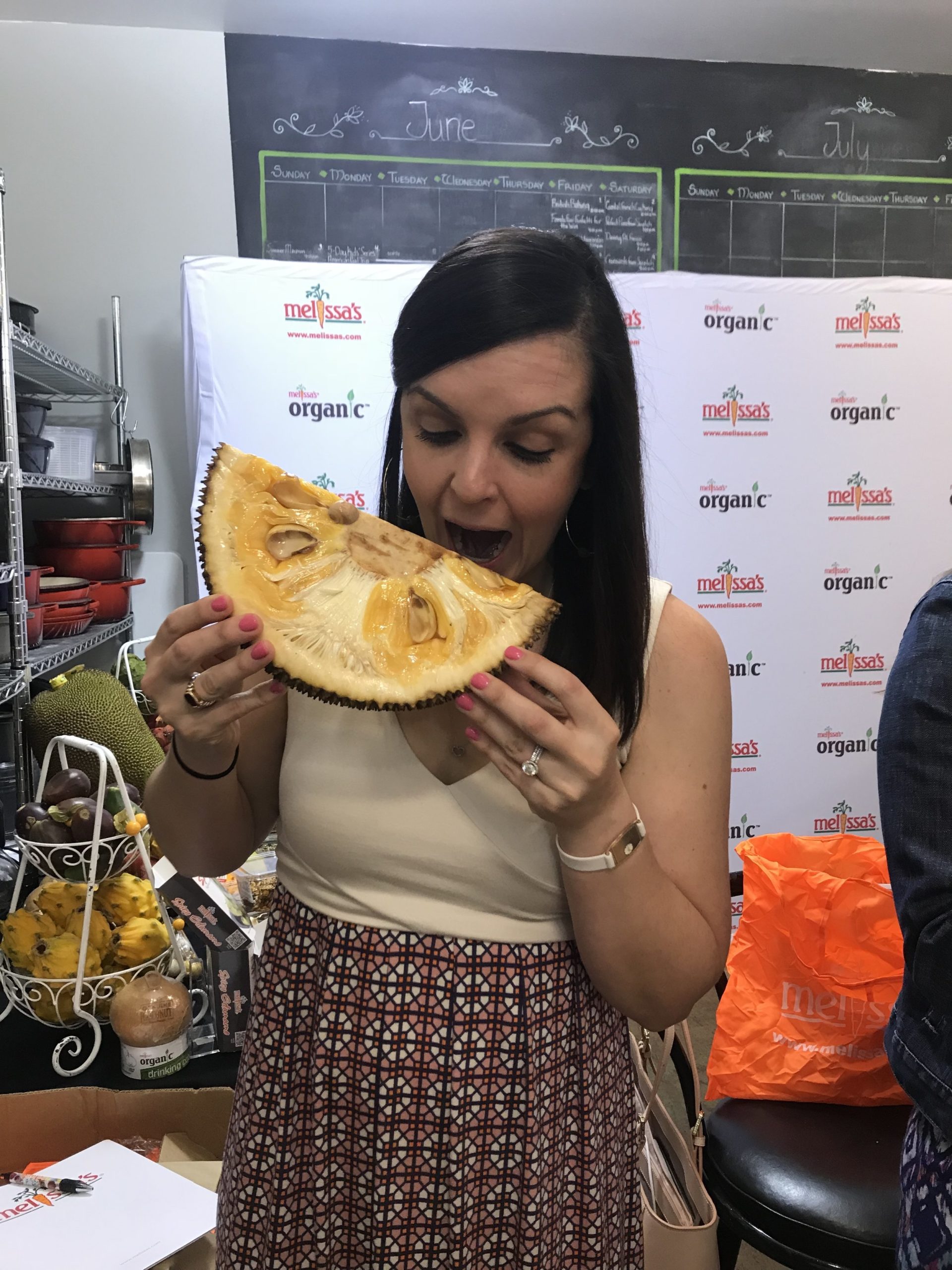  That's just a small slice of a jackfruit. The average jackfruit weighs 20 pounds! 