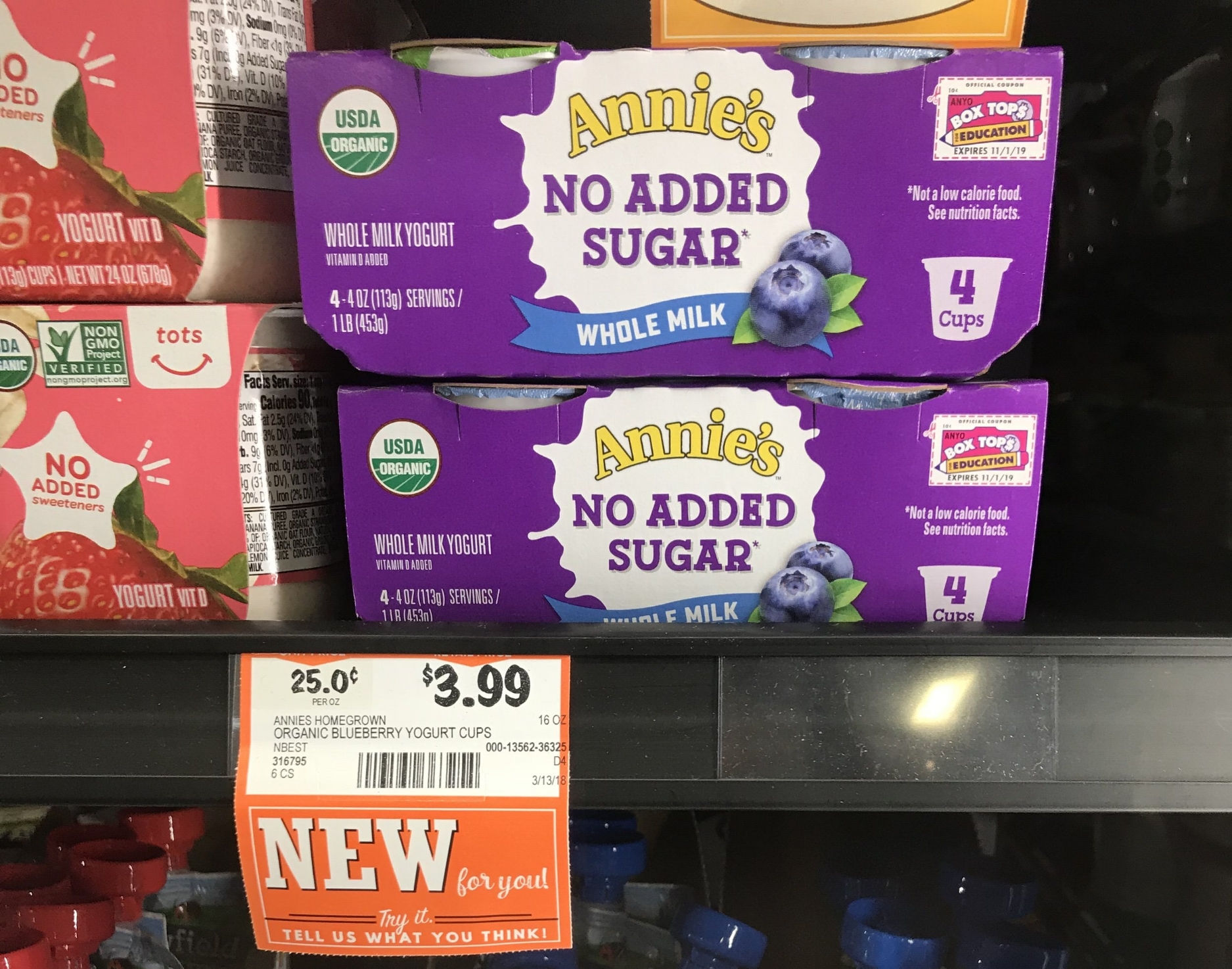  No added sugar whole milk yogurt! 