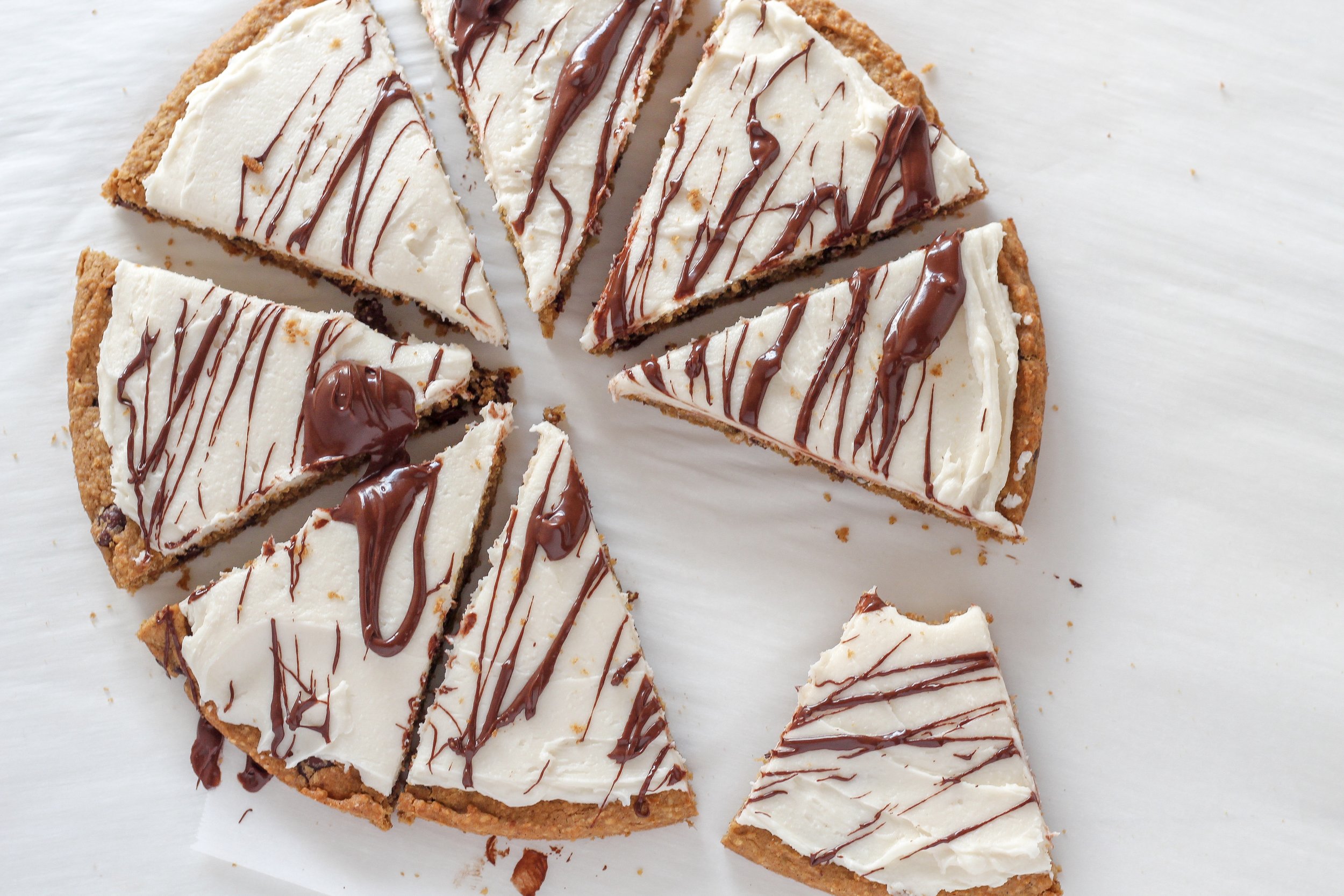 Low Sugar Gluten Free Chocolate Chip Cookie Cake