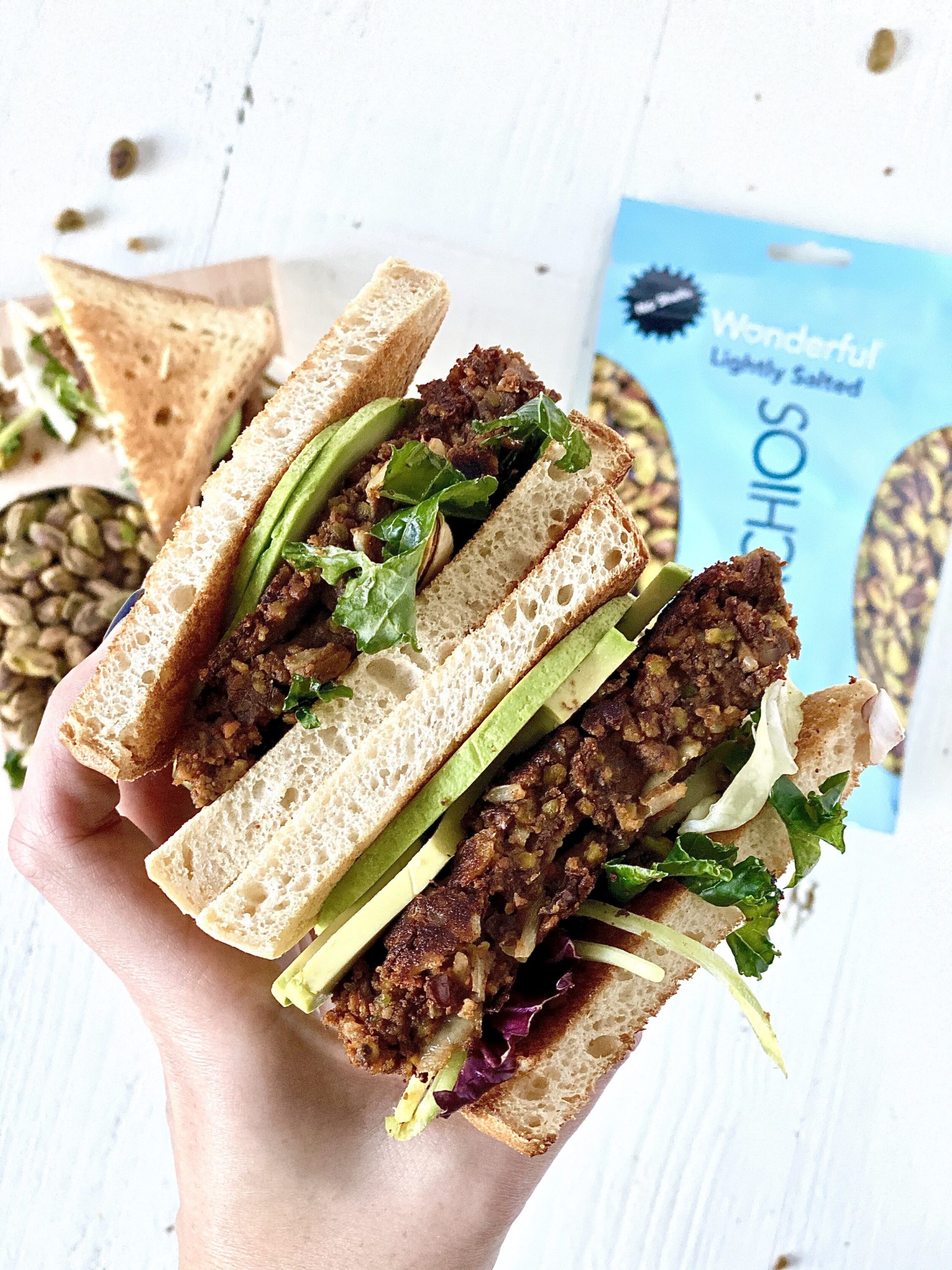  Caramelized Onion and Pistachio Veggie Burgers 