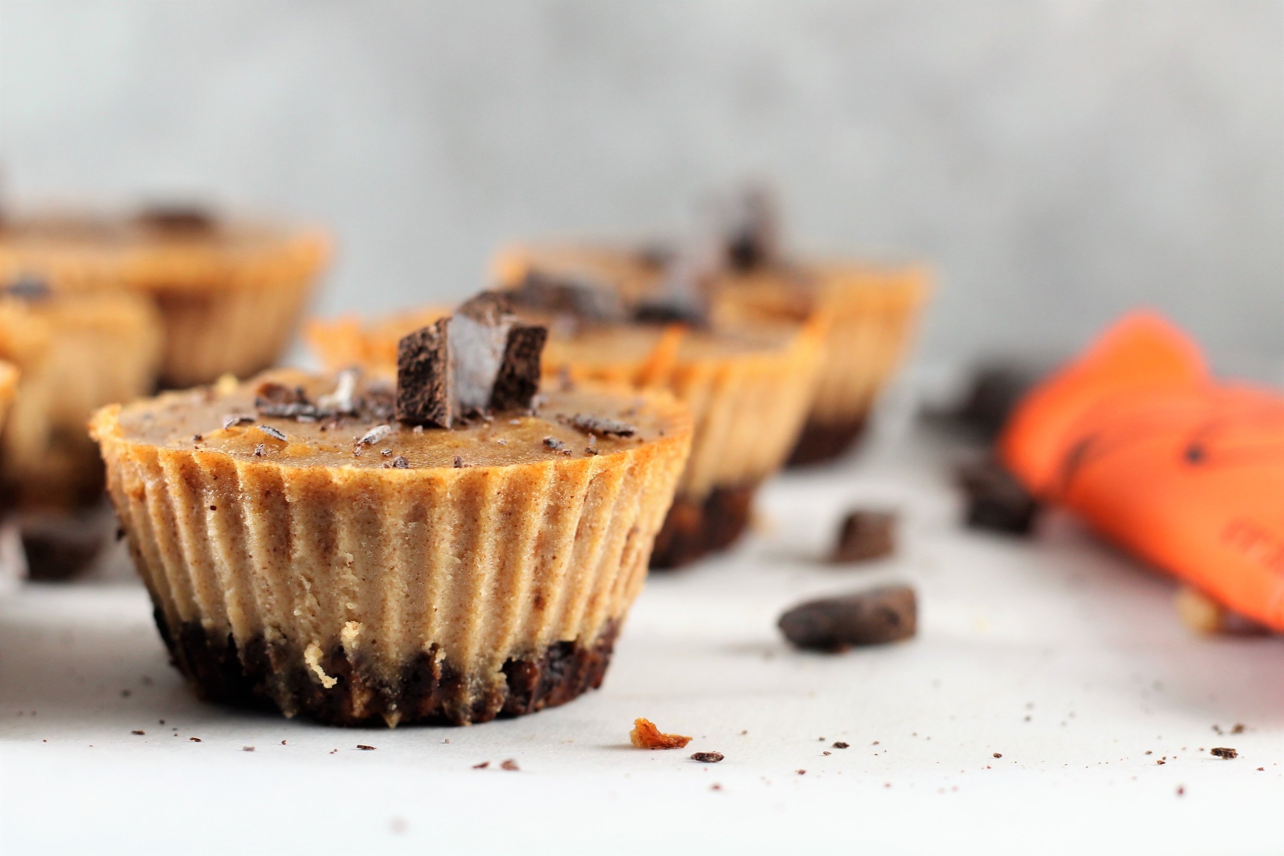  Gluten Free Peanut Butter Chocolate Mini Cheesecakes 