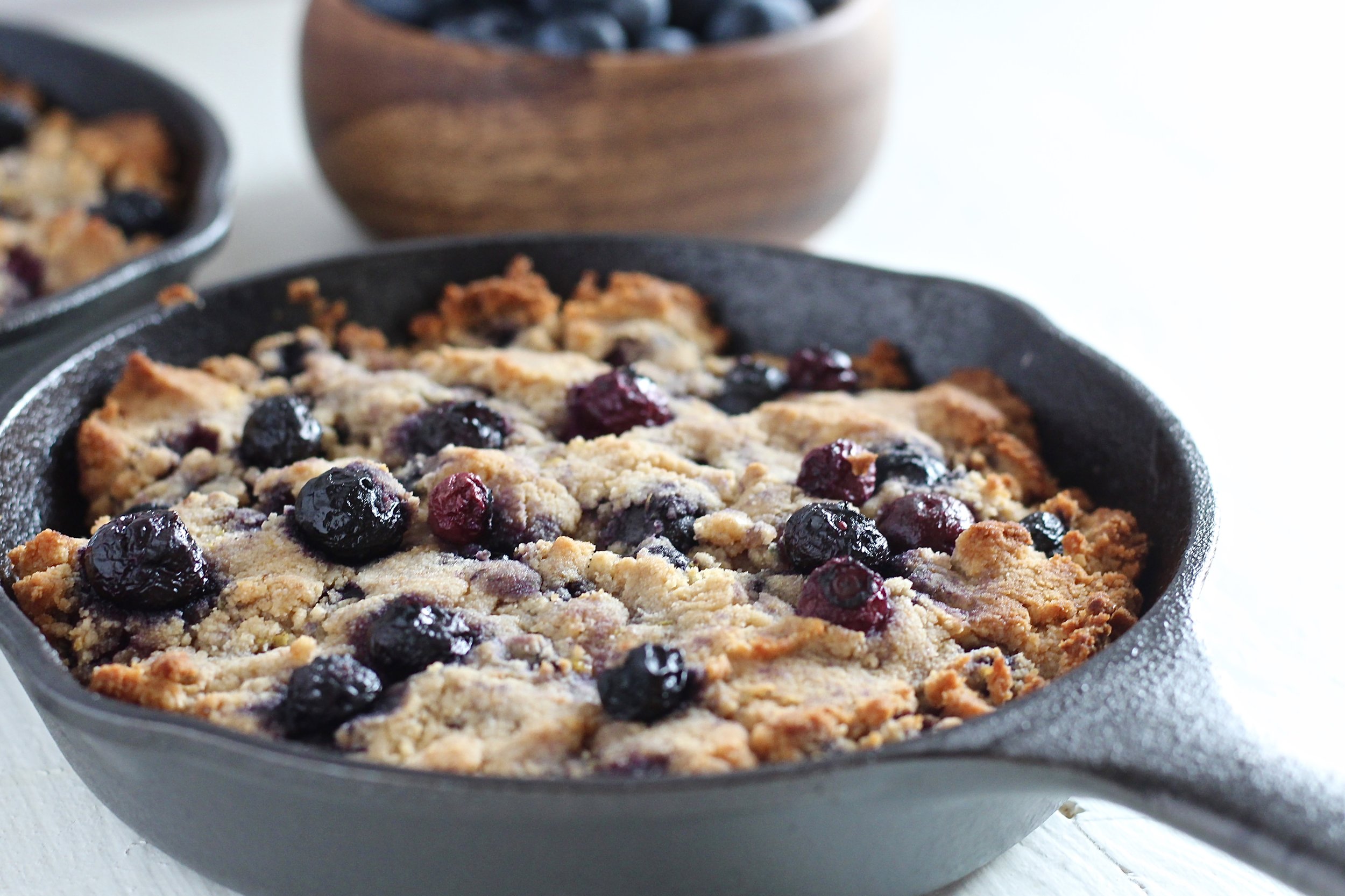  Grain Free Blueberry Lemon Breakfast Cookie Skillet 