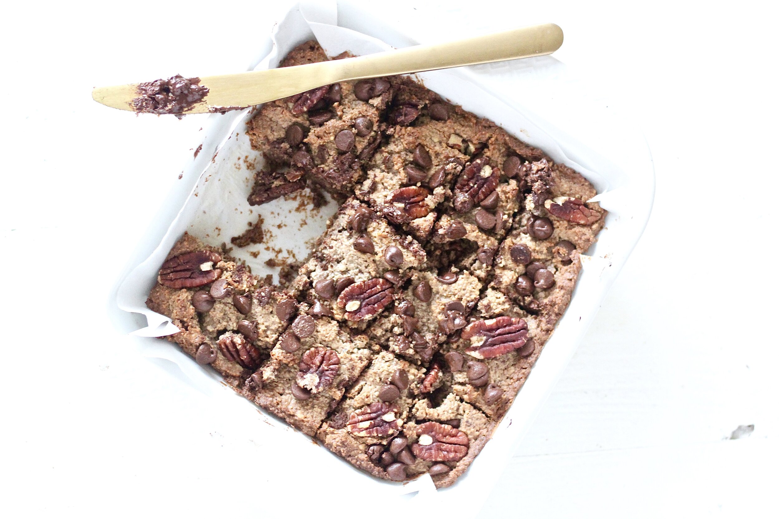  Grain Free Coconut Pecan Chocolate Chip Cookie Bars 