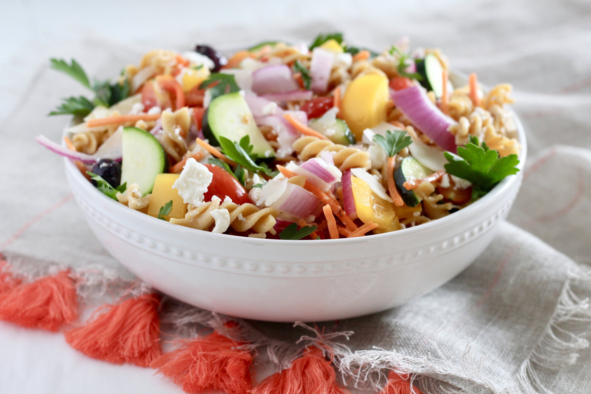  Mediterranean Veggie Pasta Salad 