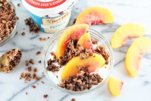 Peaches & Cream with Coconut Chia Oat Crumble