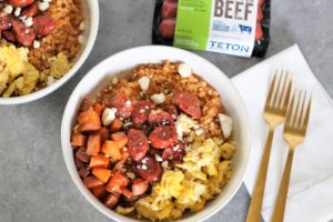 Tex Mex Veggie and Sausage Burrito Bowls