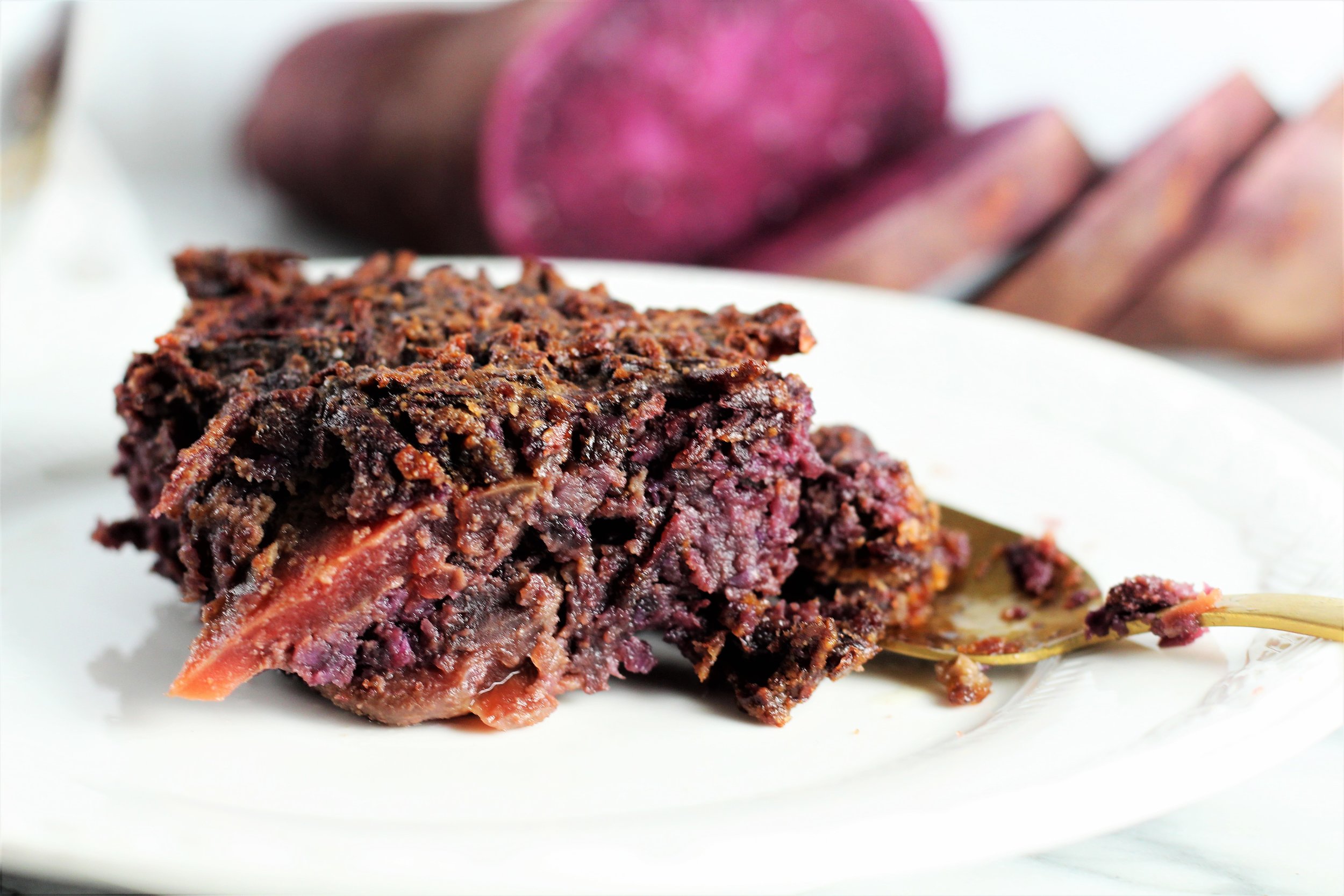  Roasted Purple Sweet Potato and Beet Souffle 