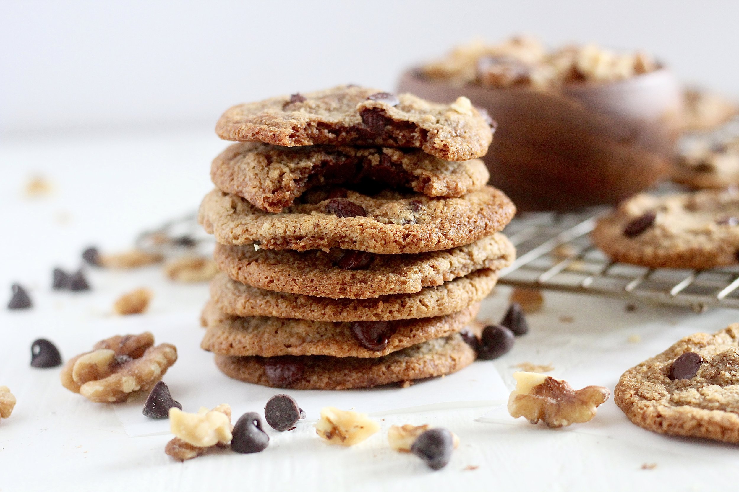  Grain Free Walnut Chocolate Chip Cookies 