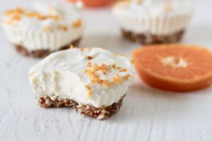 cheesecake cup with bite eaten healthy no bake desserts