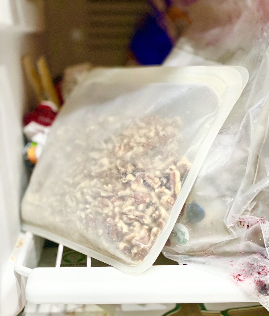 pecan pieces in freezer