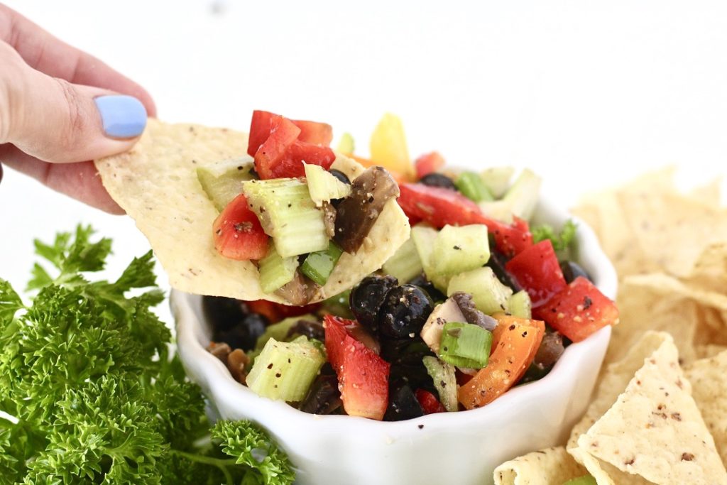 dairy free veggie dip in a bowl