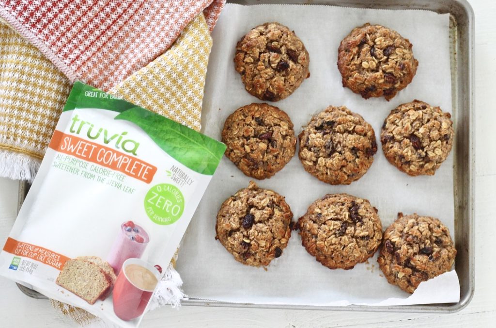 oatmeal raisin breakfast cookies and trivia sweet complete on parchment lined pan