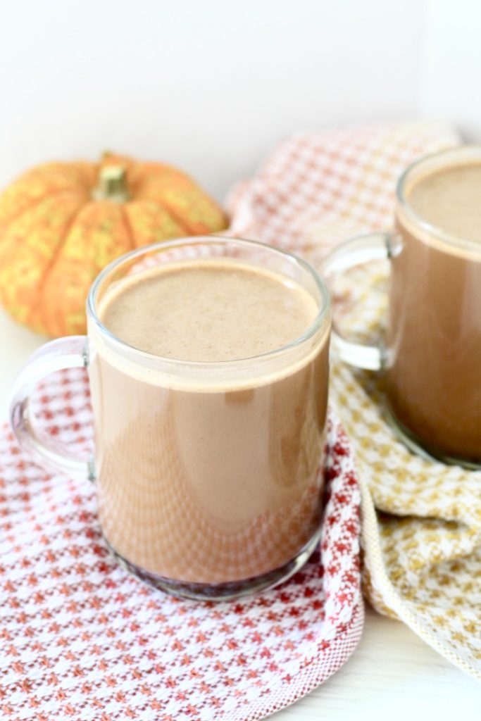 hot chocolate in clear mug