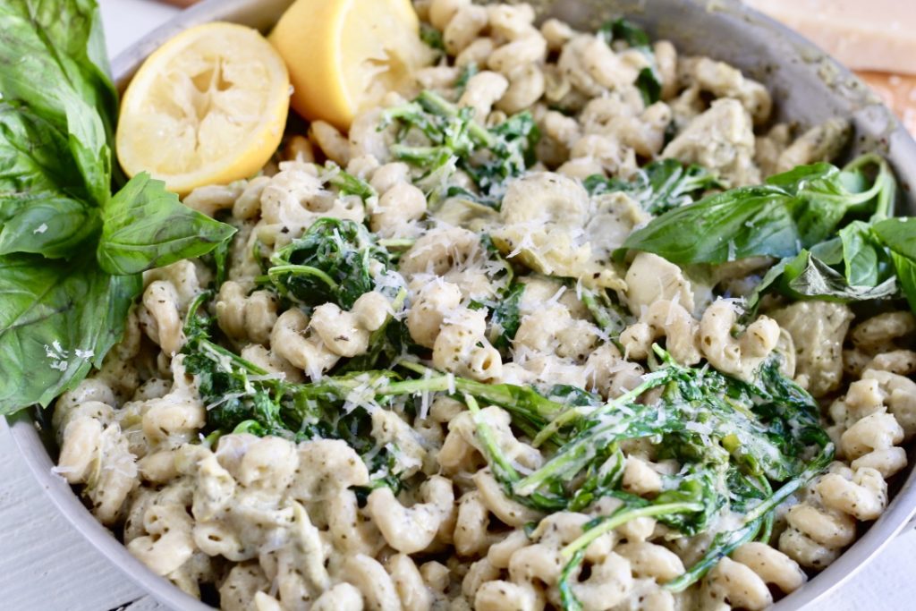 artichoke lemon pesto pasta