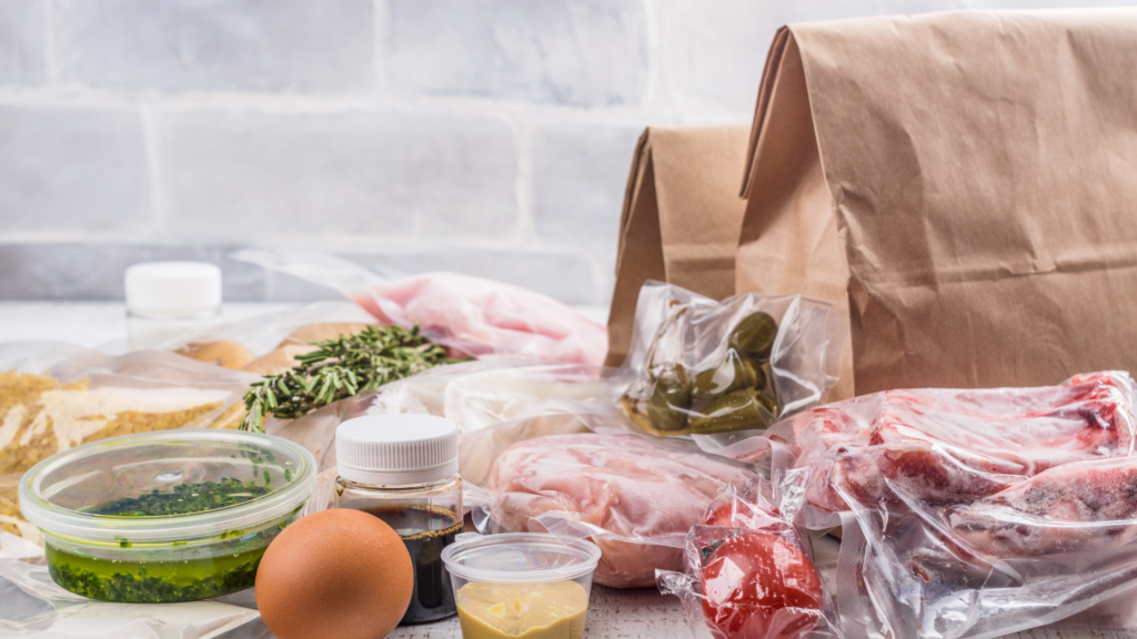 groceries from diabetic meal delivery with meat