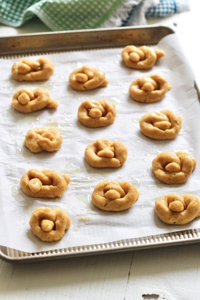 gluten free garlic knots dough folded