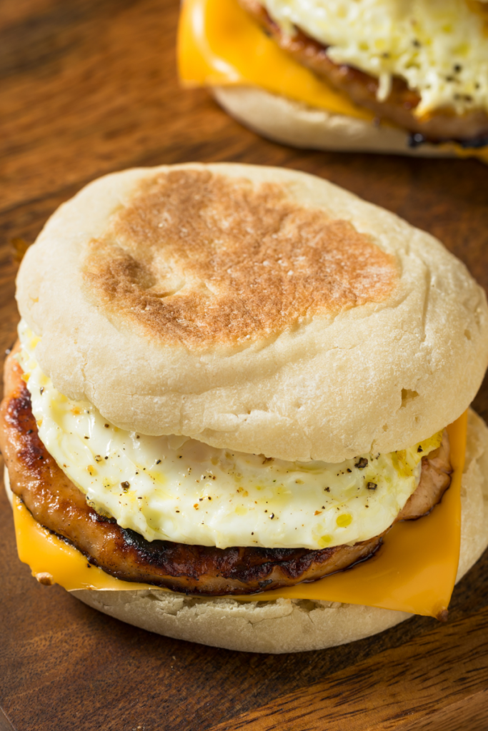 english muffin egg sandwich fast food for diabetes breakfast