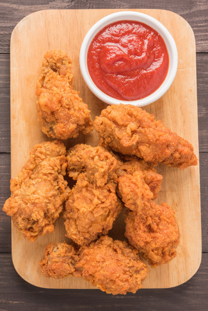 chicken fingers with ketchup fast food for diabetes