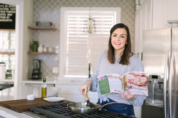 mary ellen cooking with book