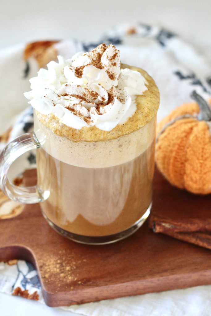 healthy pumpkin spice latte with whipped cream