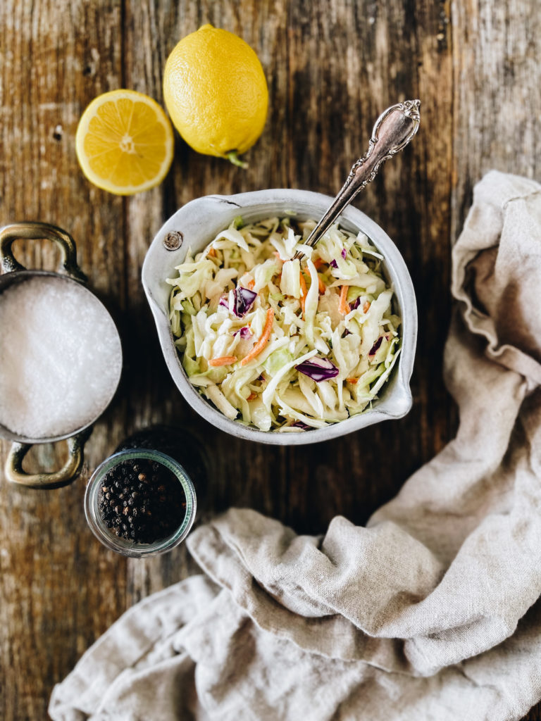 low carb coleslaw with lemon juice