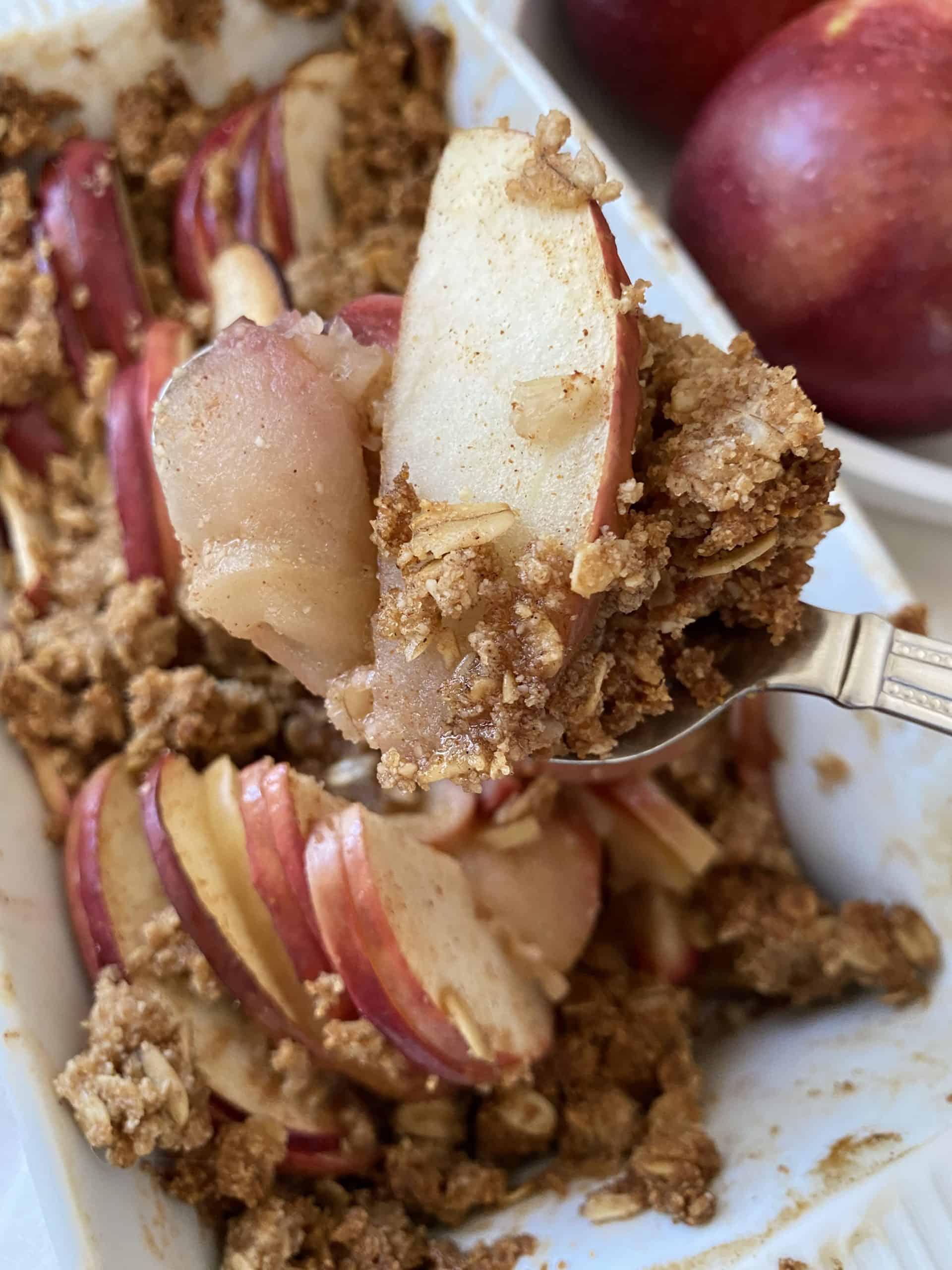 low sugar gluten free apple crisp