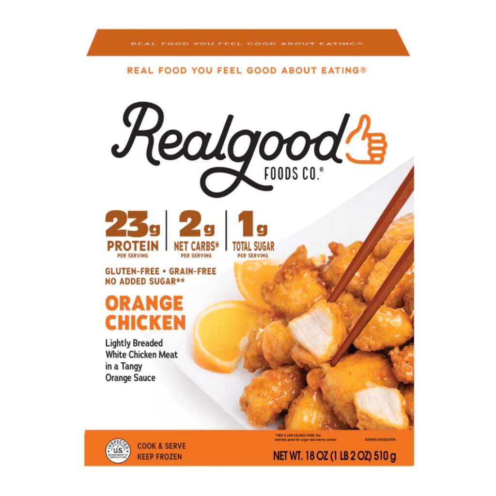 diabetes friendly frozen meals real good foods orange chicken