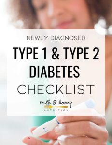 newly diagnosed diabetes checklist cover