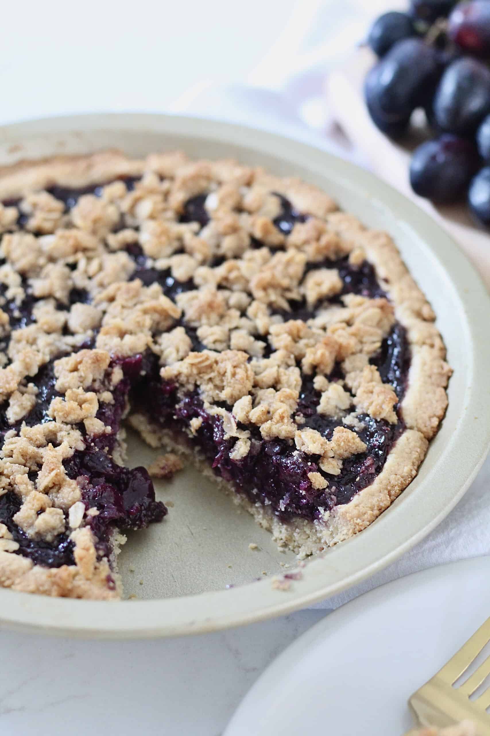 lower sugar grape pie