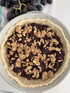 prepared grape pie